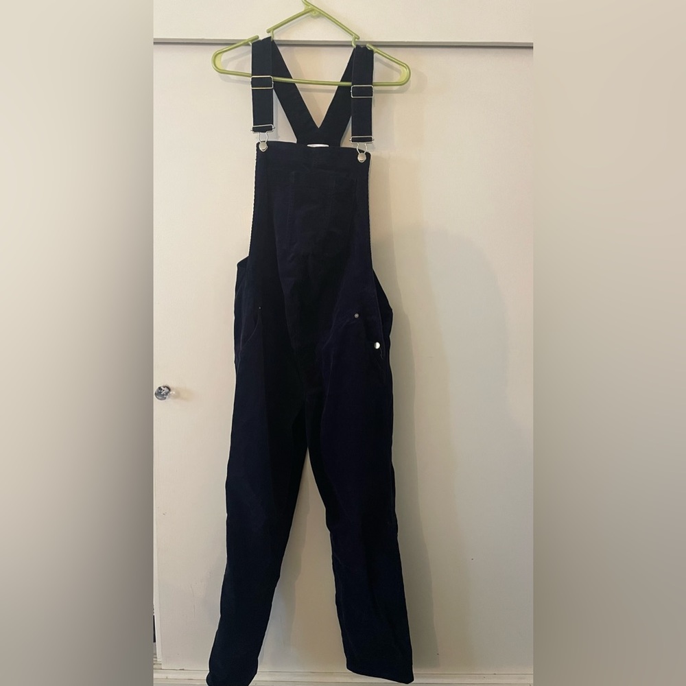 HM corduroy blue maternity overalls